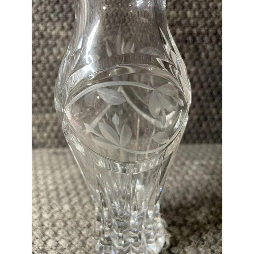 Vintage Gorham Hand Cut Crystal Vase Made in Poland 6.75